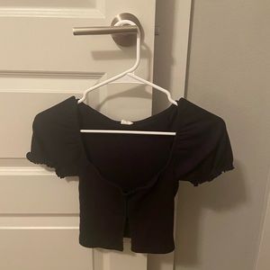 Aritzia button up crop top